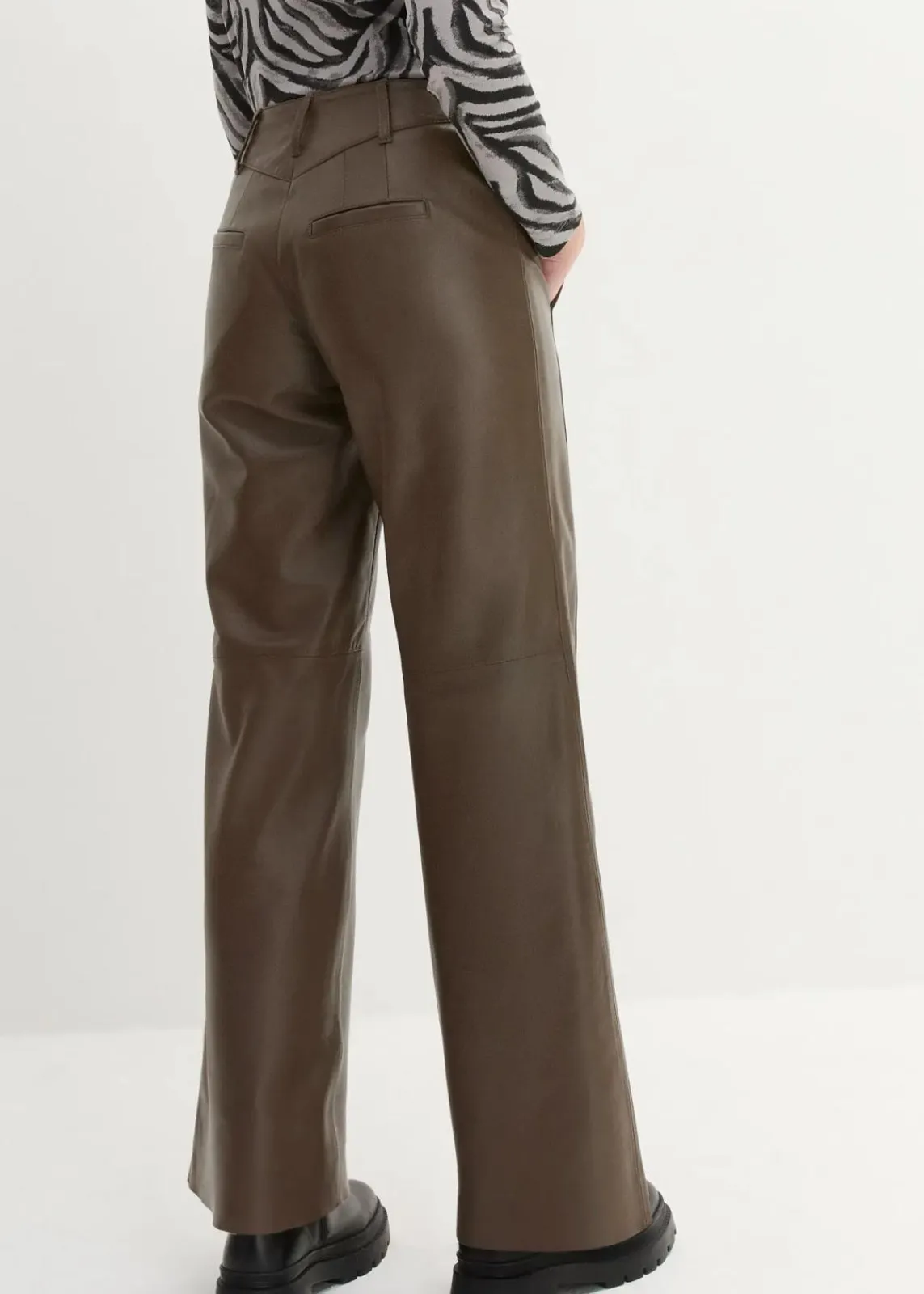 bonprix Premium|Hosen^Lammnappa-Marlenehose walnussbraun