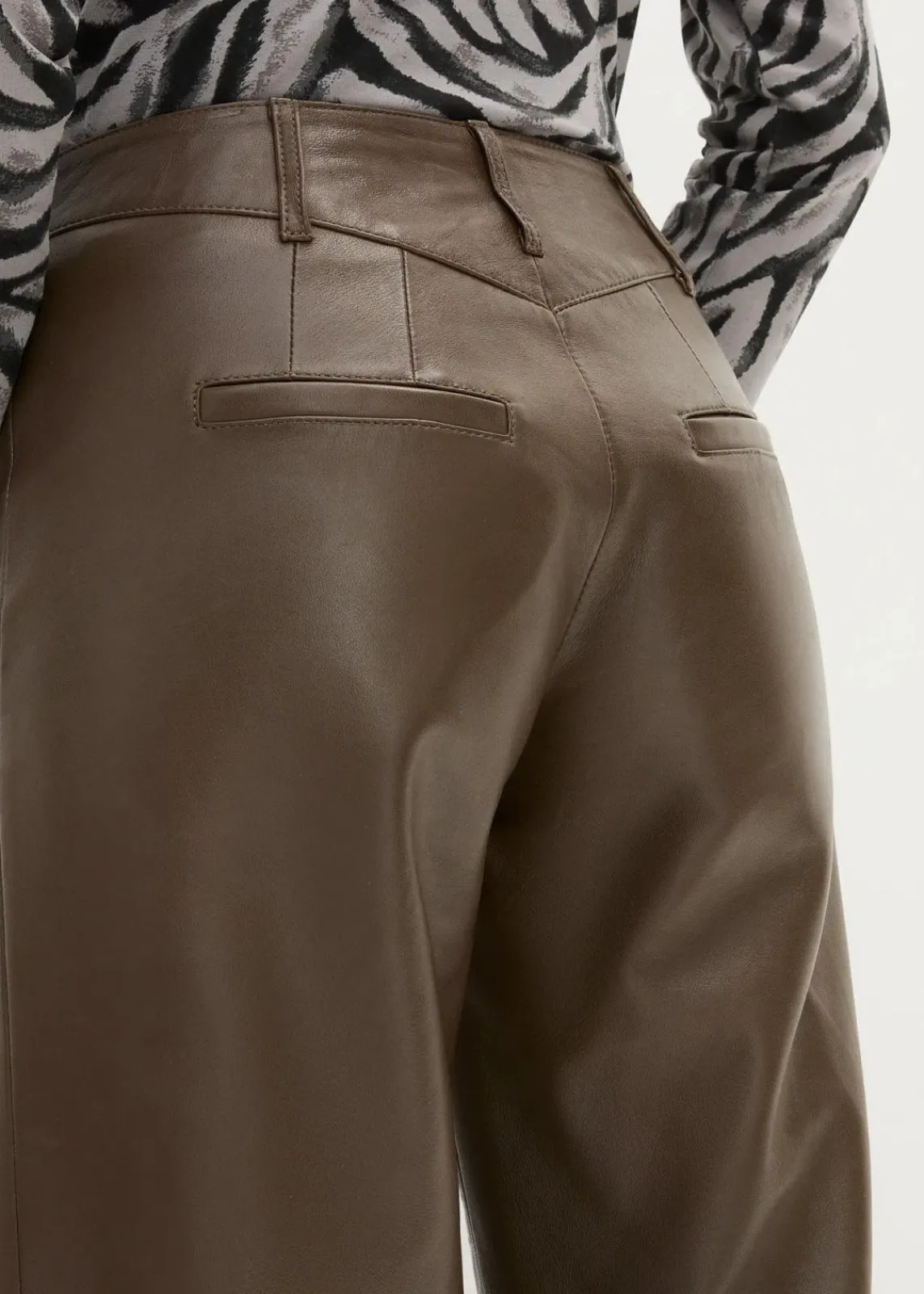 bonprix Premium|Hosen^Lammnappa-Marlenehose walnussbraun