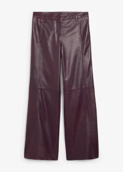 bonprix Bekleidung·Kleider|Hosen^Lammnappa-Marlenehose weinrot