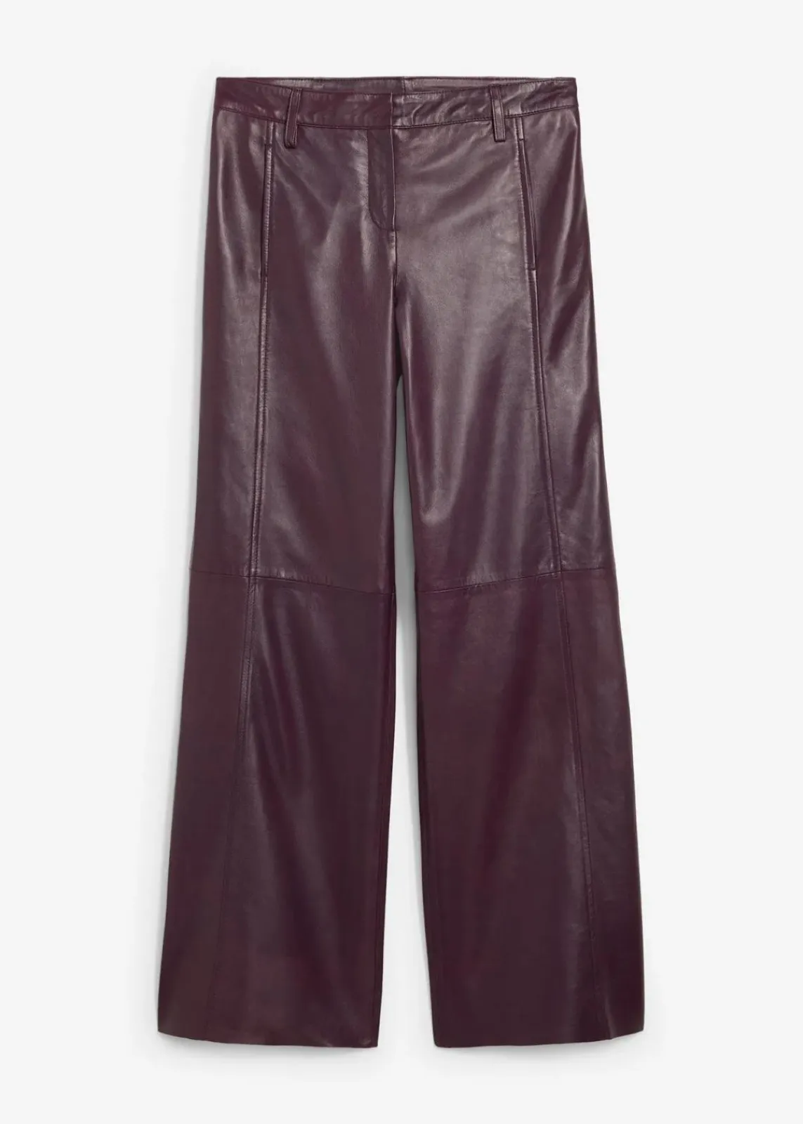 bonprix Bekleidung·Kleider|Hosen^Lammnappa-Marlenehose weinrot