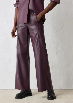 bonprix Bekleidung·Kleider|Hosen^Lammnappa-Marlenehose weinrot