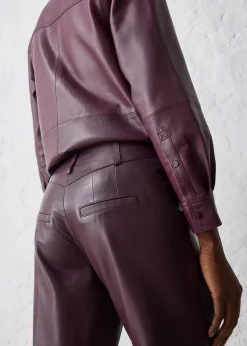 bonprix Bekleidung·Kleider|Hosen^Lammnappa-Marlenehose weinrot