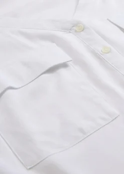 bonprix Nachhaltigere Materialien|Blusen & Tuniken^Langarm Bluse mit V-Ausschnitt aus fließender Viskose weiß