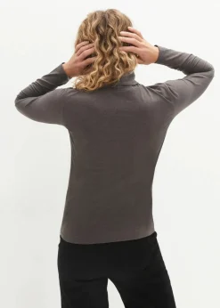 bonprix Shirts & Tops|Basics^Langarmshirt (2er Pack) schwarz+anthrazit meliert