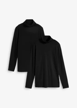 bonprix Shirts & Tops|Basics^Langarmshirt (2er Pack) schwarz+ schwarz