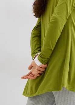 bonprix Shirts & Tops^Langarmshirt aus Baumwoll-Viskose-Mix moos