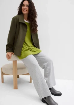 bonprix Shirts & Tops^Langarmshirt aus Baumwoll-Viskose-Mix moos