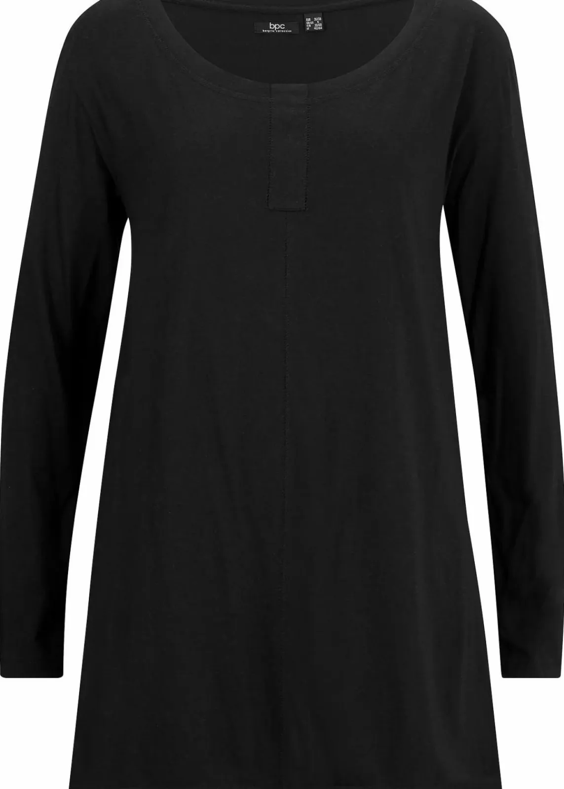 bonprix Shirts & Tops^Langarmshirt aus Baumwoll-Viskose-Mix schwarz