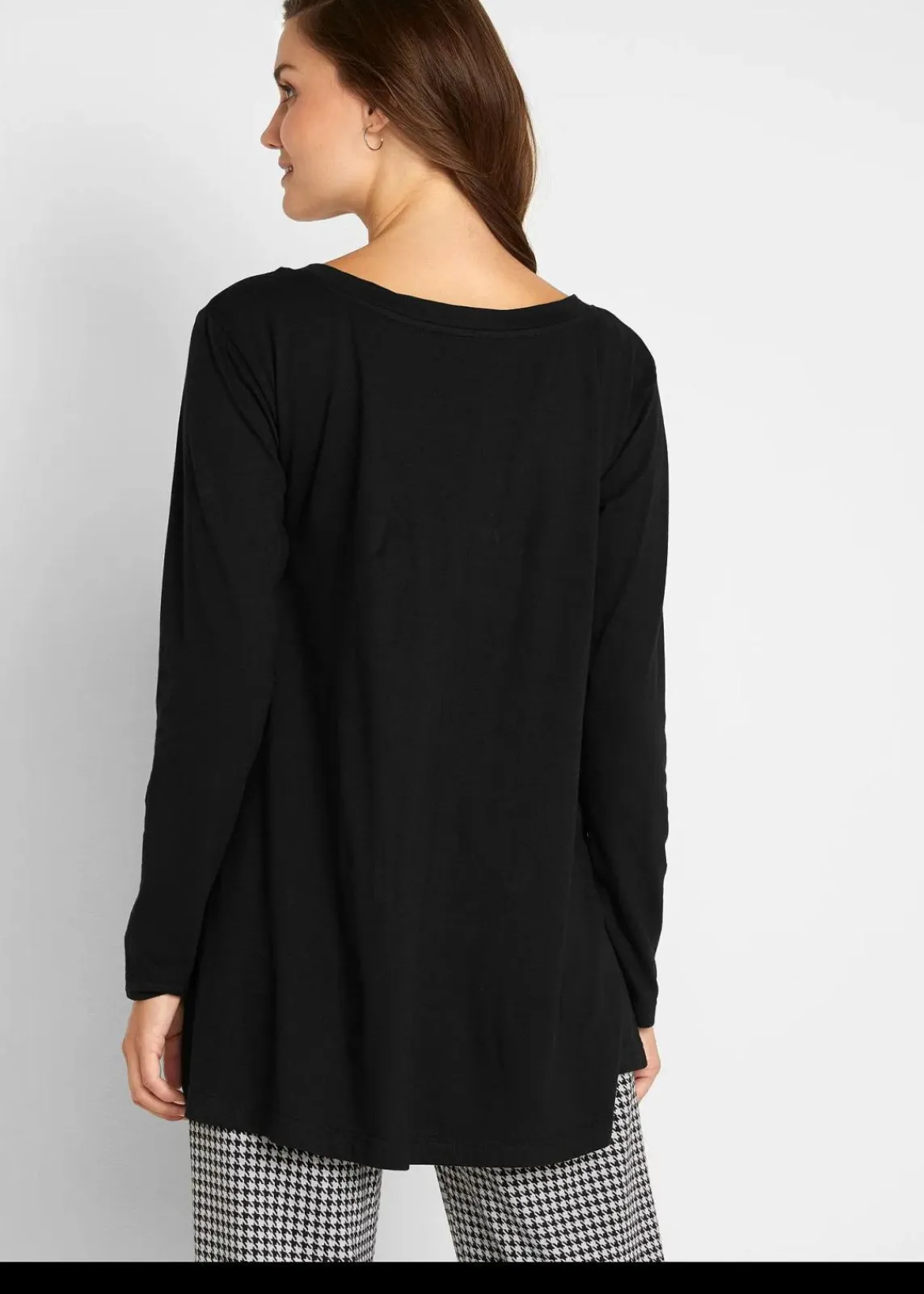 bonprix Shirts & Tops^Langarmshirt aus Baumwoll-Viskose-Mix schwarz