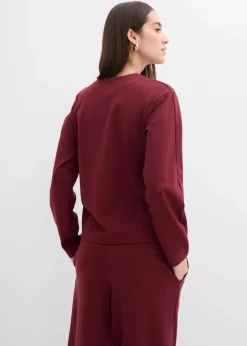 bonprix Shirts & Tops^Langarmshirt aus Punto di Roma ahornrot