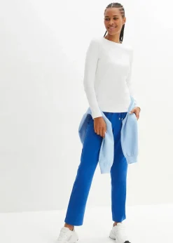 bonprix Shirts & Tops|Basics^Langarmshirt aus reiner Bio-Baumwolle weiß