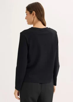 bonprix Shirts & Tops|Nachhaltigere Materialien^Langarmshirt aus reiner Bio-Baumwolle schwarz