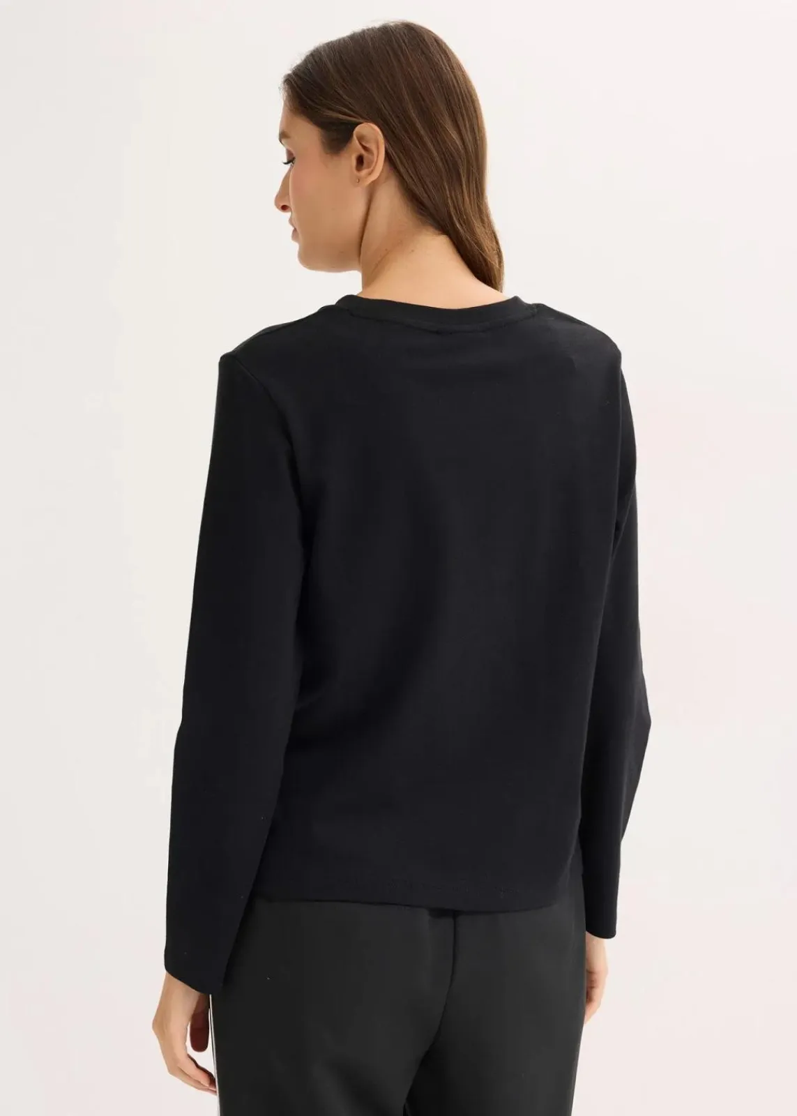 bonprix Shirts & Tops|Nachhaltigere Materialien^Langarmshirt aus reiner Bio-Baumwolle schwarz