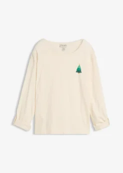 bonprix Shirts & Tops|Nachhaltigere Materialien^Langarmshirt aus reiner Bio-Baumwolle naturbeige