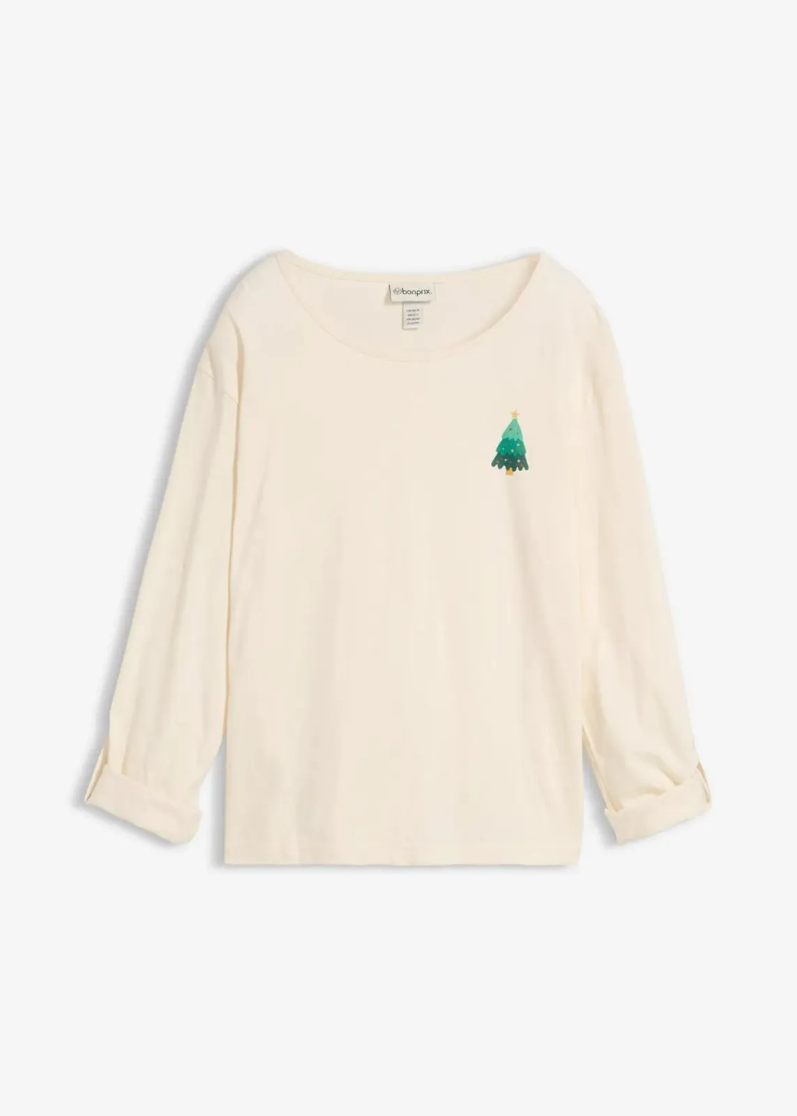 bonprix Shirts & Tops|Nachhaltigere Materialien^Langarmshirt aus reiner Bio-Baumwolle naturbeige