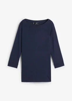 bonprix Shirts & Tops|Basics^Langarmshirt aus reiner Bio-Baumwolle dunkelblau