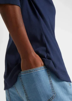bonprix Shirts & Tops|Basics^Langarmshirt aus reiner Bio-Baumwolle dunkelblau