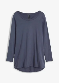 bonprix Shirts & Tops^Langarmshirt aus reiner Baumwolle indigo