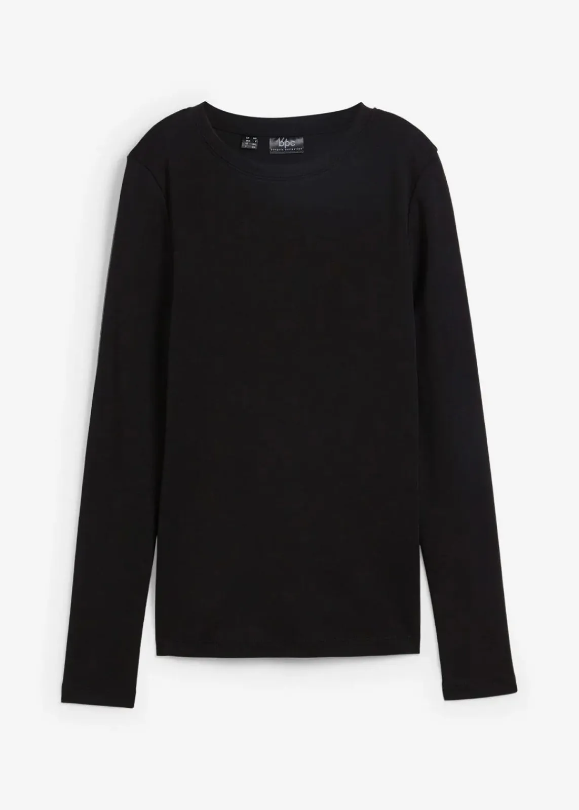 bonprix Shirts & Tops|Basics^Langarmshirt aus reiner Bio-Baumwolle schwarz