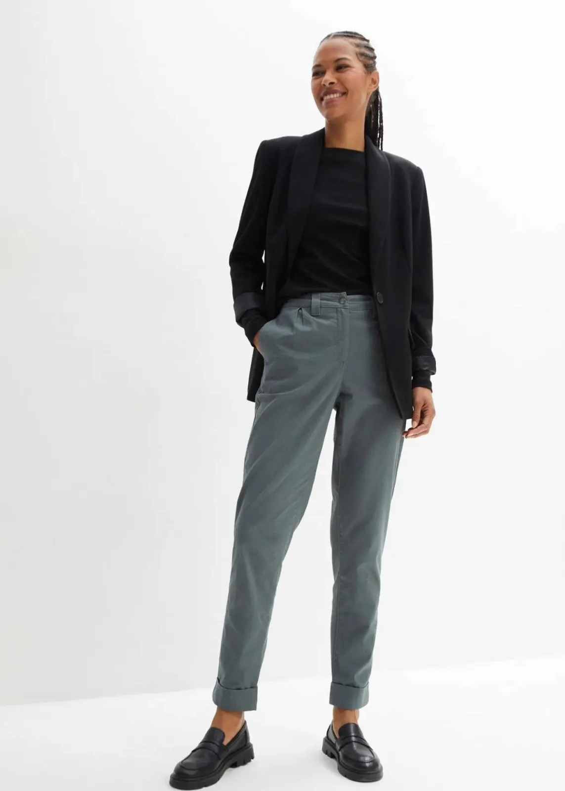 bonprix Shirts & Tops|Basics^Langarmshirt aus reiner Bio-Baumwolle schwarz