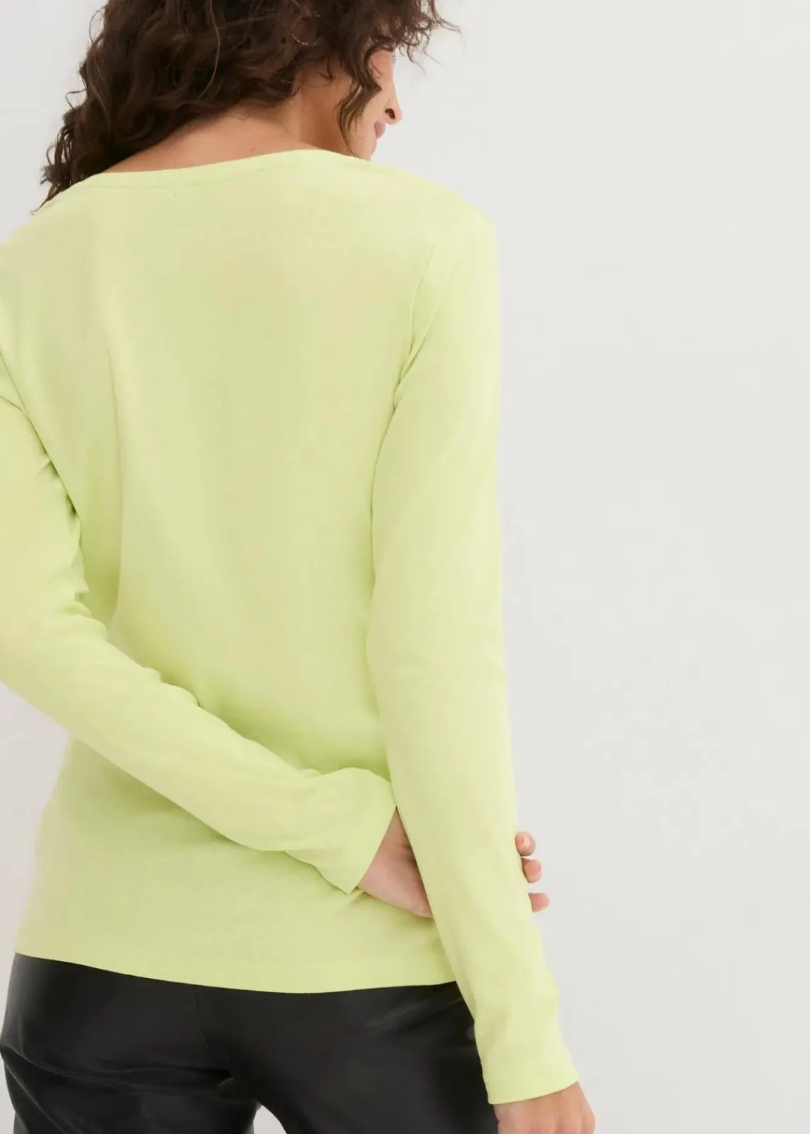 bonprix Shirts & Tops|Basics^Langarmshirt aus reiner Bio-Baumwolle mintgrün