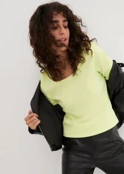 bonprix Shirts & Tops|Basics^Langarmshirt aus reiner Bio-Baumwolle mintgrün
