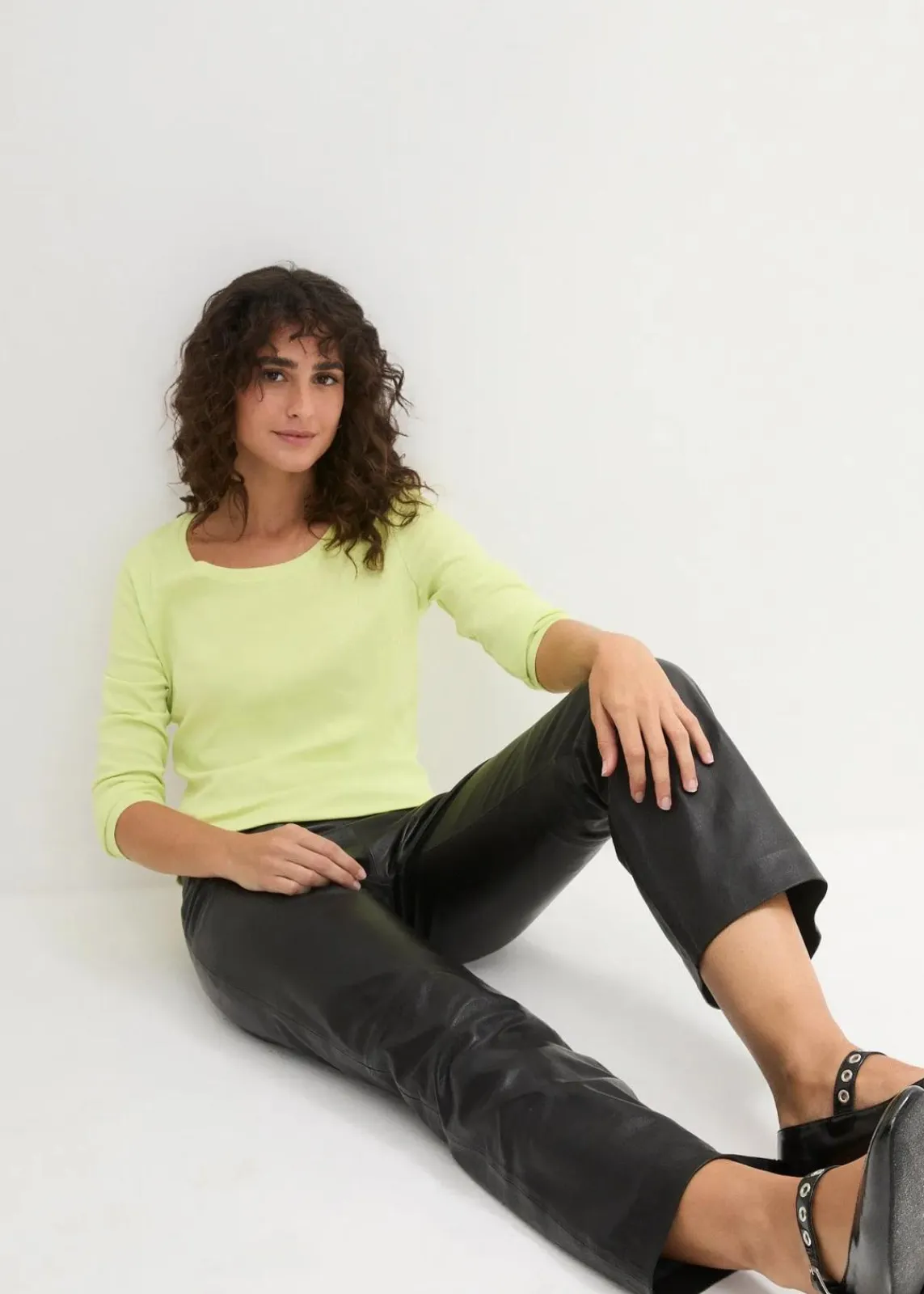bonprix Shirts & Tops|Basics^Langarmshirt aus reiner Bio-Baumwolle mintgrün