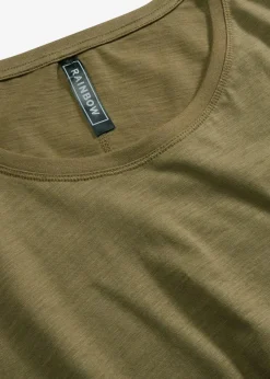 bonprix Shirts & Tops^Langarmshirt aus reiner Baumwolle oliv