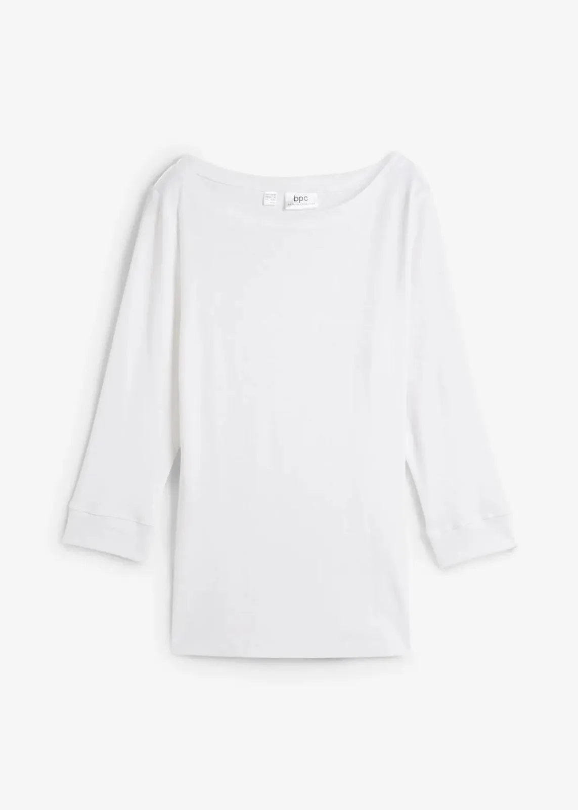 bonprix Shirts & Tops|Basics^Langarmshirt aus reiner Bio-Baumwolle weiß
