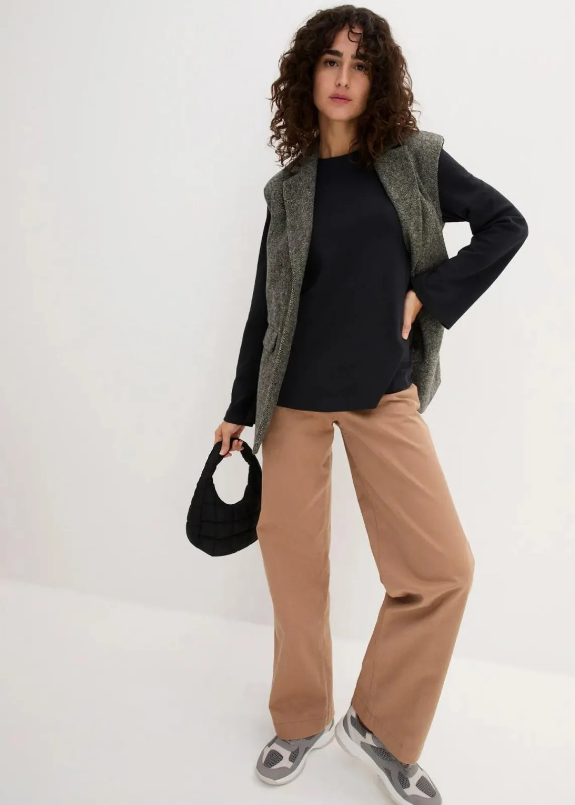 bonprix Nachhaltigere Materialien|Shirts & Tops^Langarmshirt aus reiner Bio-Baumwolle schwarz