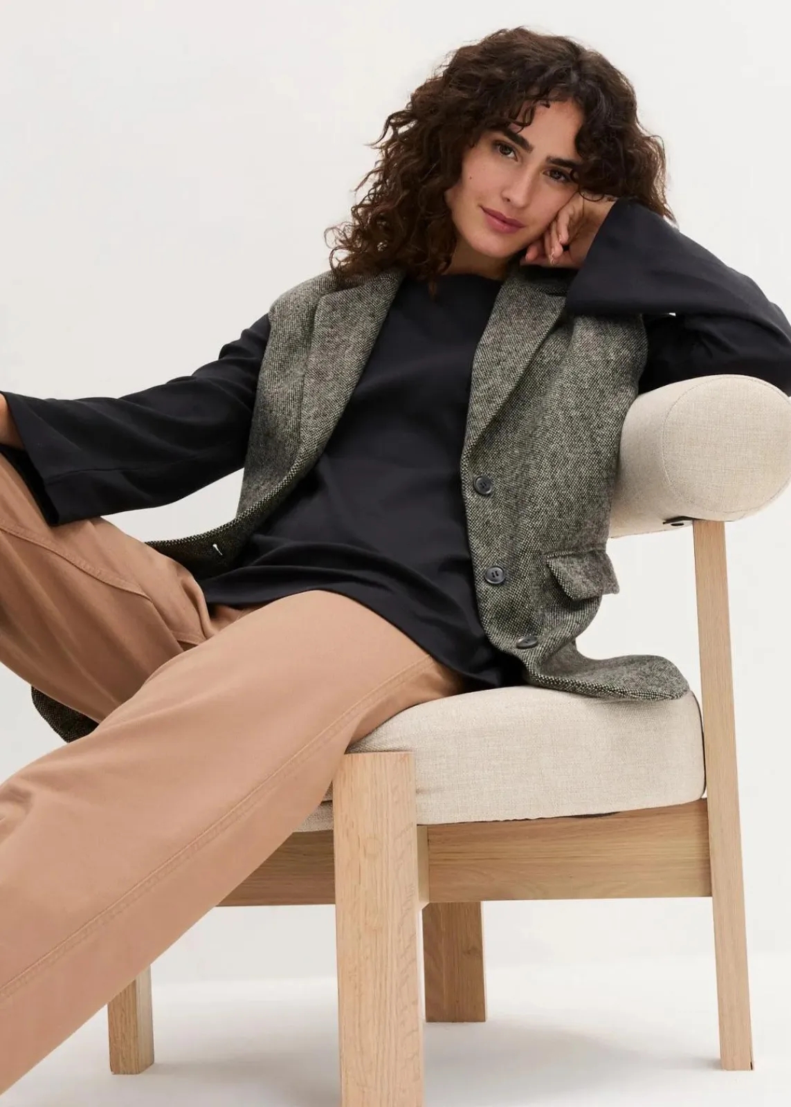 bonprix Nachhaltigere Materialien|Shirts & Tops^Langarmshirt aus reiner Bio-Baumwolle schwarz