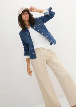 bonprix Shirts & Tops|Basics^Langarmshirt aus reiner Bio-Baumwolle weiß