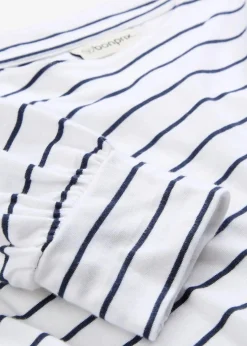 bonprix Nachhaltigere Materialien|Shirts & Tops^Langarmshirt aus reiner Bio-Baumwolle weiß/dunkelblau gestreift