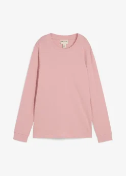 bonprix Bekleidung·Röcke|Nachhaltigere Materialien^Langarmshirt aus reiner Bio-Baumwolle aschrosa