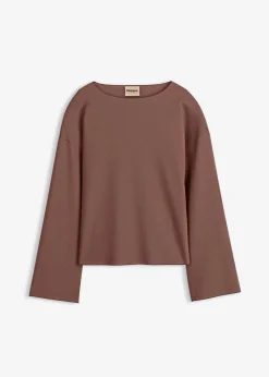 bonprix Shirts & Tops^Langarmshirt aus Rippware lehmbraun
