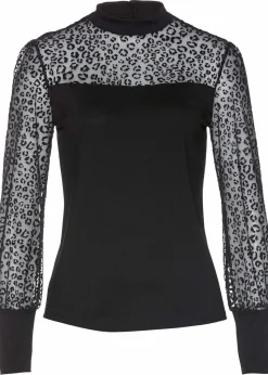 bonprix Nachhaltigere Materialien|Shirts & Tops^Langarmshirt aus softem Viskose-Mix schwarz
