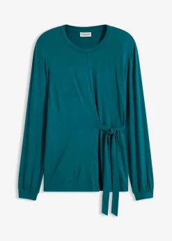 bonprix Shirts & Tops|Nachhaltigere Materialien^Langarmshirt aus softem Viskose-Mix dunkelpetrol