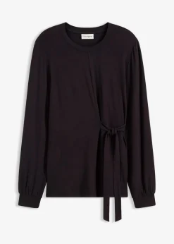 bonprix Nachhaltigere Materialien|Shirts & Tops^Langarmshirt aus softem Viskose-Mix schwarz