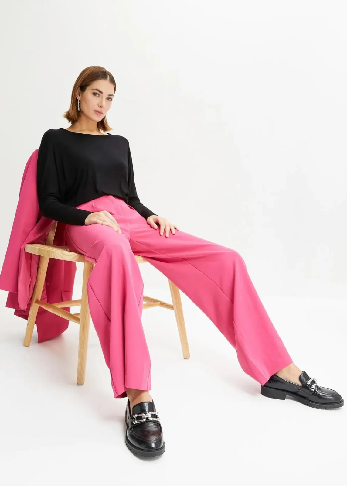 bonprix Shirts & Tops^Langarmshirt aus softem Viskose-Mix schwarz