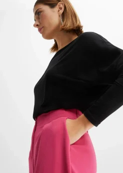 bonprix Shirts & Tops^Langarmshirt aus softem Viskose-Mix schwarz