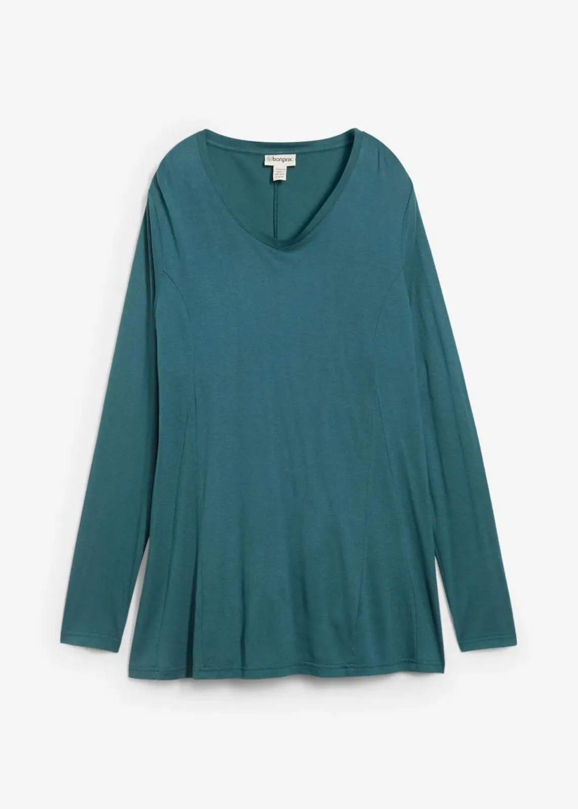 bonprix Shirts & Tops|Nachhaltigere Materialien^Langarm-Shirt aus softer Viskose pfeffergrün