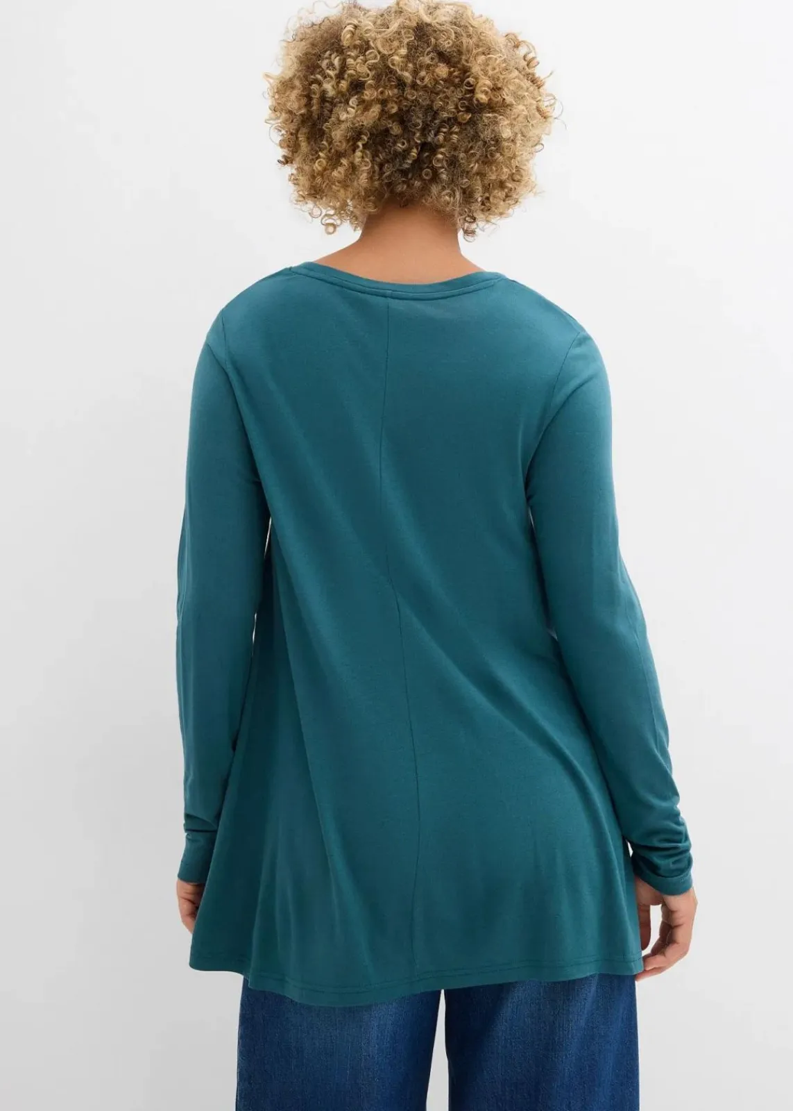 bonprix Shirts & Tops|Nachhaltigere Materialien^Langarm-Shirt aus softer Viskose pfeffergrün