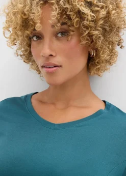 bonprix Shirts & Tops|Nachhaltigere Materialien^Langarm-Shirt aus softer Viskose pfeffergrün