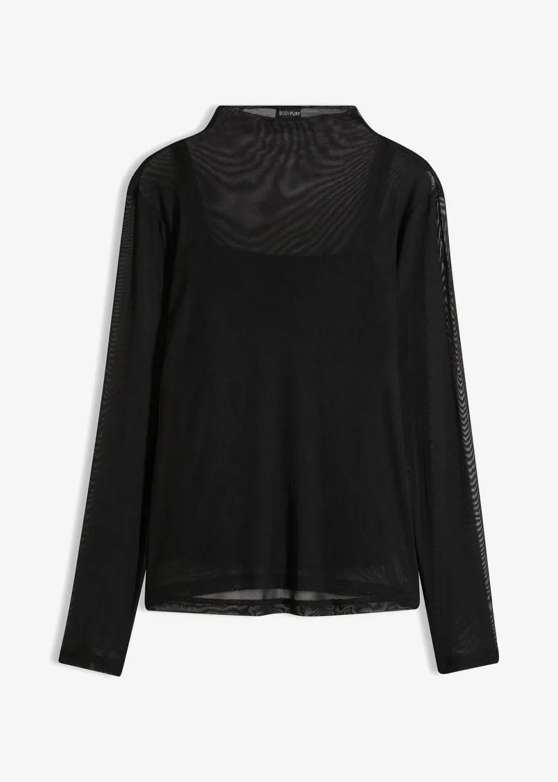 bonprix Shirts & Tops^Langarmshirt aus transparentem Mesh schwarz