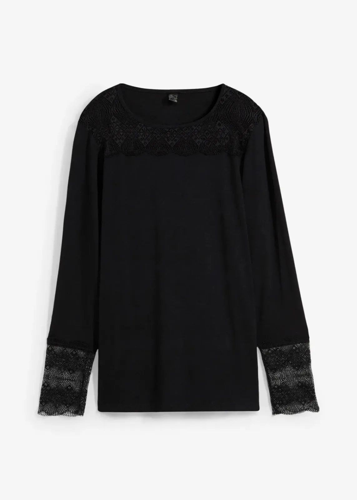 bonprix Shirts & Tops^Langarmshirt aus Viskose schwarz
