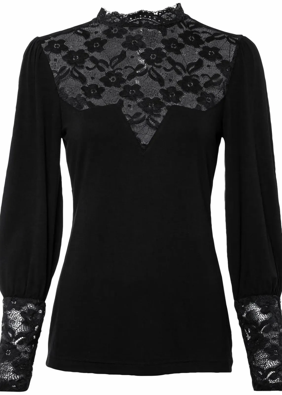 bonprix Shirts & Tops^Langarmshirt aus Viskose-Mix schwarz