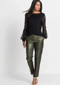 bonprix Shirts & Tops|Nachhaltigere Materialien^Langarmshirt aus Viskose-Mix schwarz