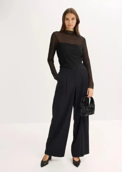 bonprix Shirts & Tops^Langarmshirt aus zartem Mesh schwarz