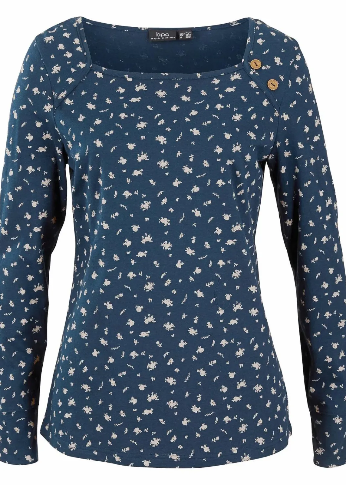 bonprix Shirts & Tops^Langarmshirt, bedruckt dunkelblau geblümt
