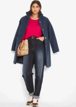 bonprix Shirts & Tops|Basics^Langarmshirt (2er Pack) granatrot + hel lgrau meliert